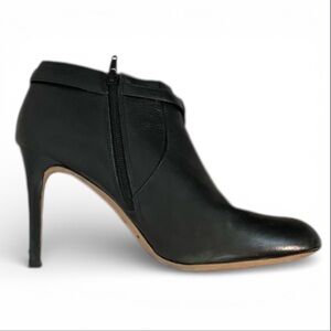 Coach Salene‎ Booties Women’s 9 Black Leather 3.5” Almond Toe Side Zip Ankle